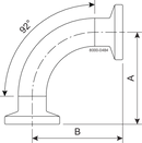 Tri-Clover® B292CMP Bends 92 1.5" SF1 (PL) 316L UltraPure Clamp ends