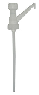 White plastic pump dispenser on a white background