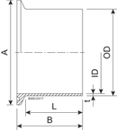 Ghiera Tri-Clamp® KL DN32 H3 1.4404 (316L) DIN 32676
