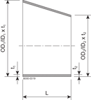 Riduttori eccentrici DN200 DN80 HSF3 1.4404 (316L) DIN 11852 EN 10374-A