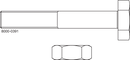 Bolt and nut set DN100-125 1.4301 (304) DIN 11864-2/11853-2