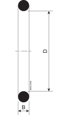 Guarnizione OR R DN80 FPM DIN 11864/11853