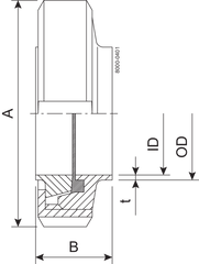 Raccordo S DN25 HSF0 1.4307/EPDM DIN 11851
