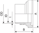 Liner BS DN15 H3 1.4404 (316L) DIN 11853-1
