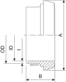 Liner lungo DN65 lavorato 1.4307 (304L) DIN per pollici