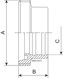 Male Exp DN65 Machined 1.4301 (304) DIN for inch
