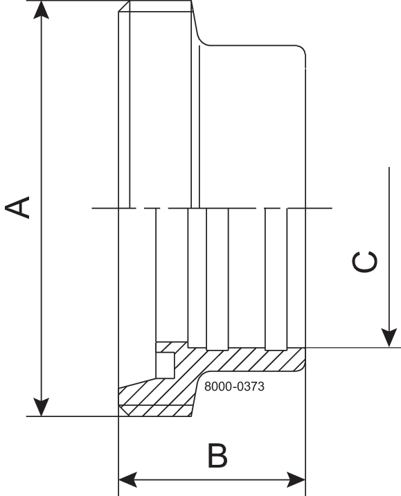 Maschio Exp DN25 Lavorato 1.4301 (304) DIN per pollici