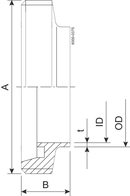 Male Short DN32 Machined 1.4307 (304L) DIN for inch