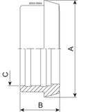 Liner Exp DN65 Machined 1.4301 (304) DIN for inch
