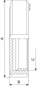 Tappo terminale Dado DN10 HSF0 1.4307 (304L) Adatto a DIN
