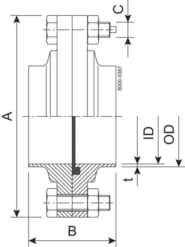 Flangia COM DN32 SB 1.4404/EPDM Adatta a EN10357-A