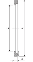 Gasket flange DN125 Silicone (Q) Fit to DIN