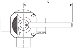HANDLE CPL. 3-4 PORTS 12,7-38