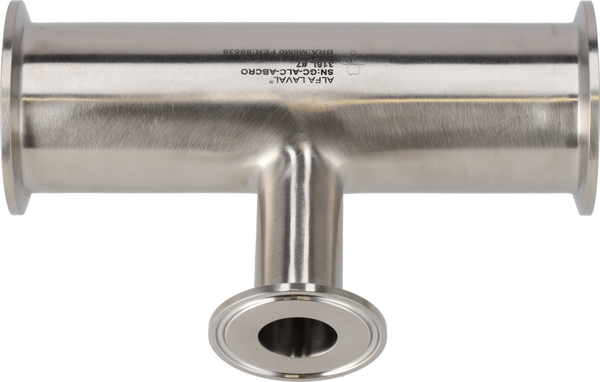 Tri-Clover® B7RMP Tee di riduzione 2" 1" #7 316L 3A Estremità a morsetto
