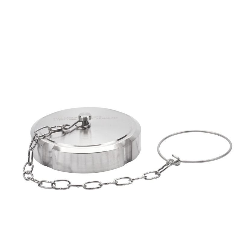 Tappo terminale Con catena e dado DN100 HSF0 1.4404 (316L) Adatto a DIN