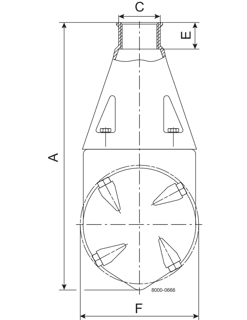IM10 RJMIXER 4XØ3.9 1"NPT