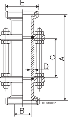 SIGHT GLASS DIN NW 40 304