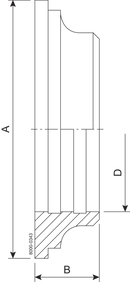 Liner Exp. rosso 76,1 mm 63,5 mm SB 1.4404 (316L) ISO 2037
