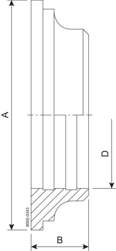 Liner Exp. rosso 76,1 mm 63,5 mm SB 1.4404 (316L) ISO 2037