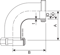 Curva 90/Dado/Rivestimento/Maschio 63,5 mm SB 1.4404 (316L) ISO 2037