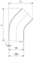 BEND 45-BL-51-HSF3-1.4307