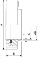 Unione 38,0 mm Lavorato 1.4404 (316L) DS 720