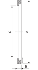 Guarnizione flangia 25,0 mm FPM ISO 2037