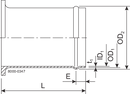 Fascetta stringitubo Tri-Clamp® SB 25,0 mm lavorata 1.4404 (316L) ISO 2037