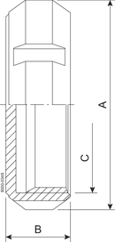 Tappo terminale 101,6 mm Lavorato 1.4404 (316L) ISO 2037