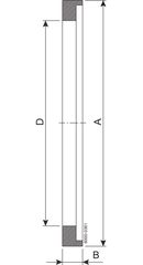 Anello di tenuta ISO 2037 B=6.0 e IDF B=6.0 A 6.2 63.5 mm PTFE (G) IDF/ISO/BS4825