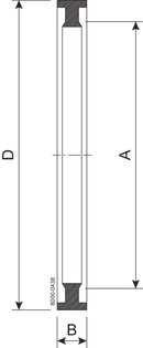 Seal ring B=7.0 TO 9.5 101.6 mm EPDM (E) IDF