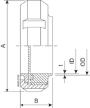 Unione SMS 25,0 mm SB 1.4404/NBR ISO 2037