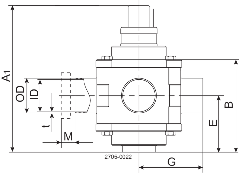 KOLTEK VALVE DH53 W/W/W DN100