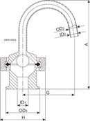Alfa Laval LKUV-2 Air relief valve, FPM, Welding ends, 50 mm
