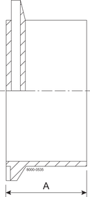 Tri-Clamp® Ghiera corta maschio H-14W 1,5"