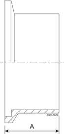 Tri-Clamp® Ghiera corta femmina H-15W 2,5"