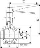 VALVOLA A SFERA SBV-ISO25-SMS/SMS