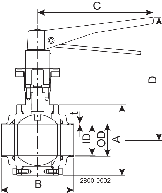 BALL VALVE-SBV-DIN-80-W/W-MAN