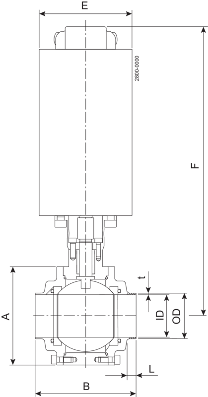 VALVOLA A SFERA SBV-DN100-W/W-NC