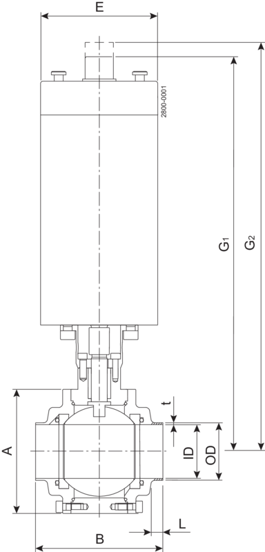 VALVOLA A SFERA SBV-DN100-W/W-NC