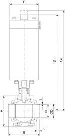 VALVOLA A SFERA SBV-ISO25-CL/CL-NO