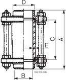 SIGHT GLASS WELDING NW125 304