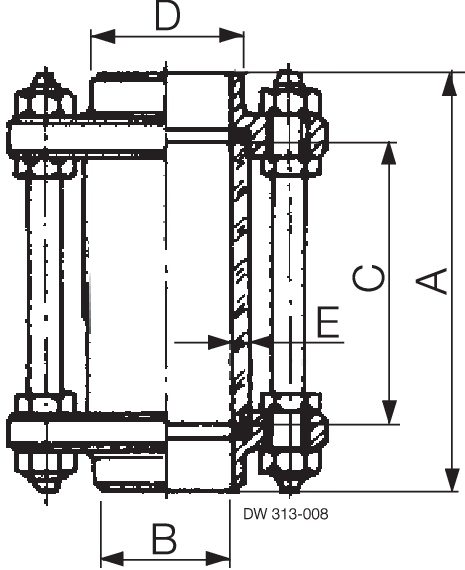 SIGHT GLASS WELDING NW65 304