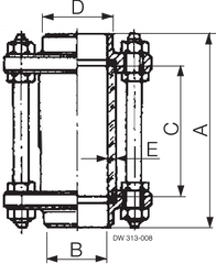 SIGHT GLASS WELDING NW65 304