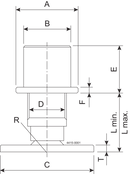 TANK LEG W/BASE PLATE LKTC