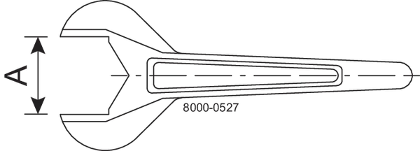 Chiave esagonale dado 38,0 mm 1.4301 (304) IDF/ISO