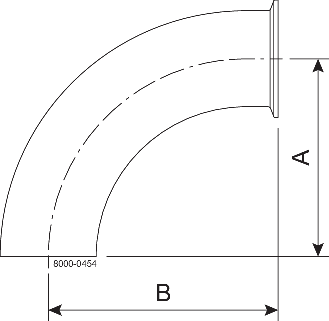 Tri-Clamp® L2CM piega 90 4"