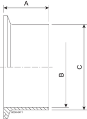 Ghiera Tri-Clamp® 14MPW Serbatoio a parete spessa 2