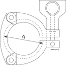 Tri-Clover® 13MHHS Clamp ring Segment  1.5" 304 Clamp ends