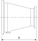 Riduttori concentrici Tri-Clover® B31-14MP 4" 3"
